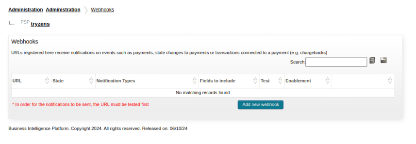 Shopify (Copy & Pay): Webhook configuration