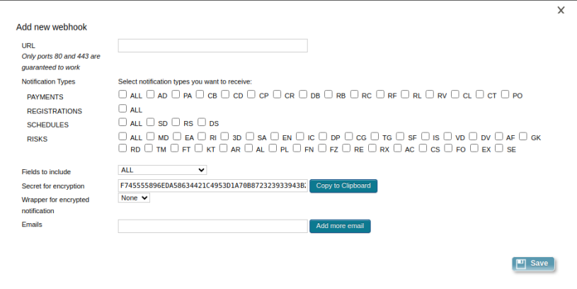 Shopify (Copy & Pay): Webhook configuration (continued)